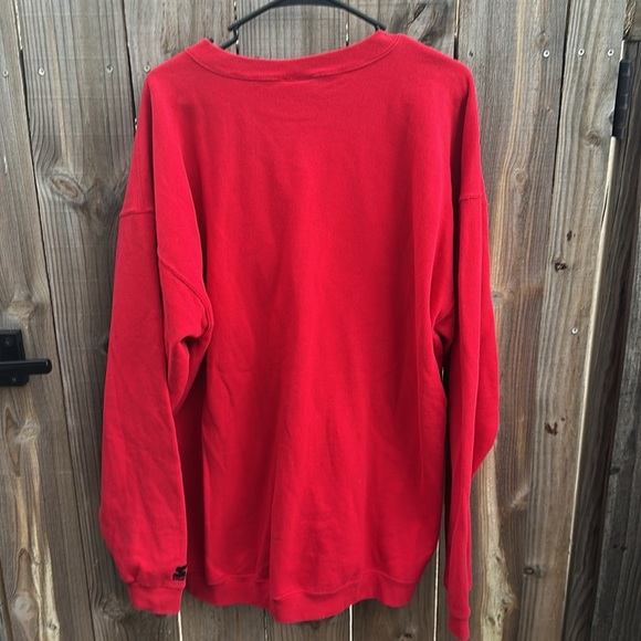 Vintage STARTER Red Nebraska Crewneck Sweater Size XL - Picture 7 of 7